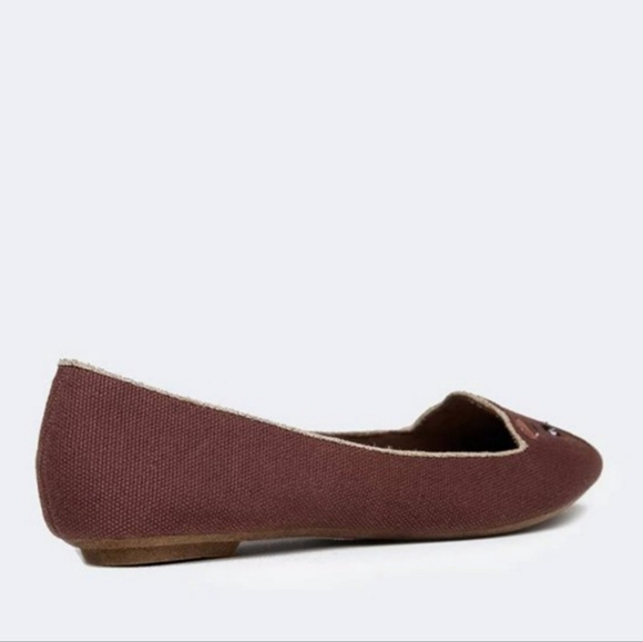 Cute to the Core by YRU | Beary Cute Brown Flats - Picture 4 of 9